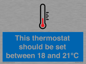 This thermostat should be set between 18 and 21°C